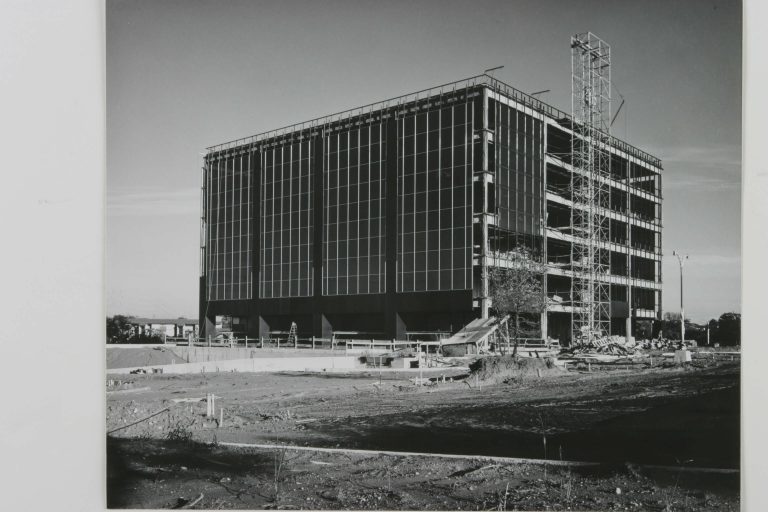 Construction of NCH head quarter in Dallas in the 1970s.