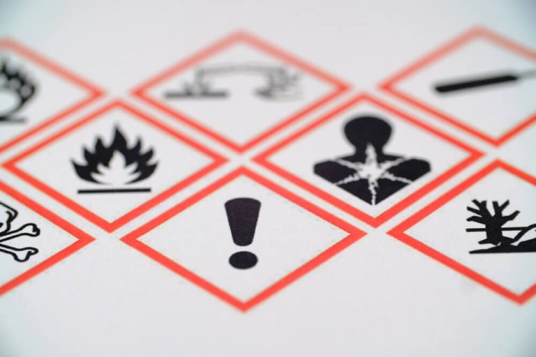 Hazardous symbols.